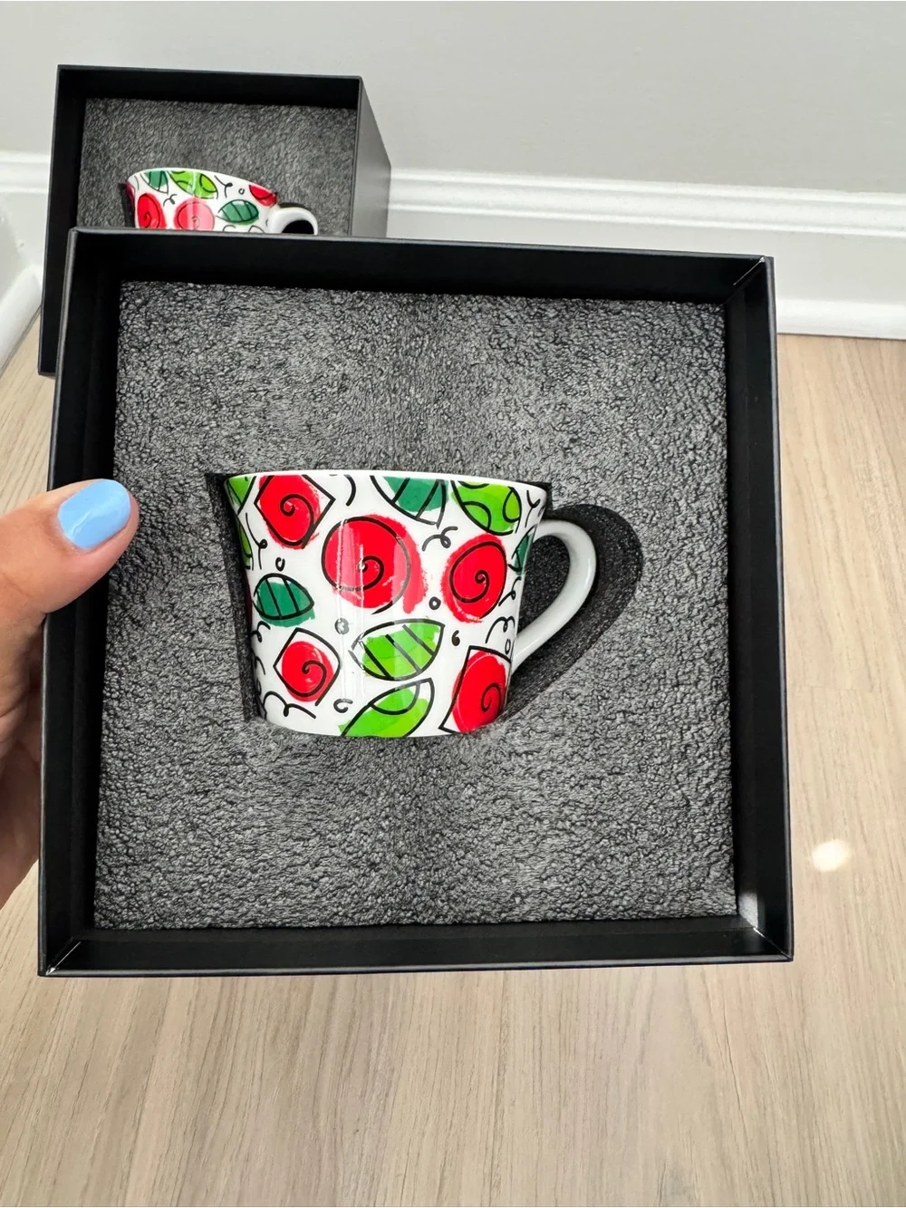BRITTO Red Rose Porcelain Tea Cup Set